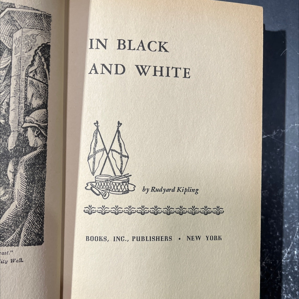 city wall in black and white book, by Rudyard Kipling, 1970 Hardcover image 2