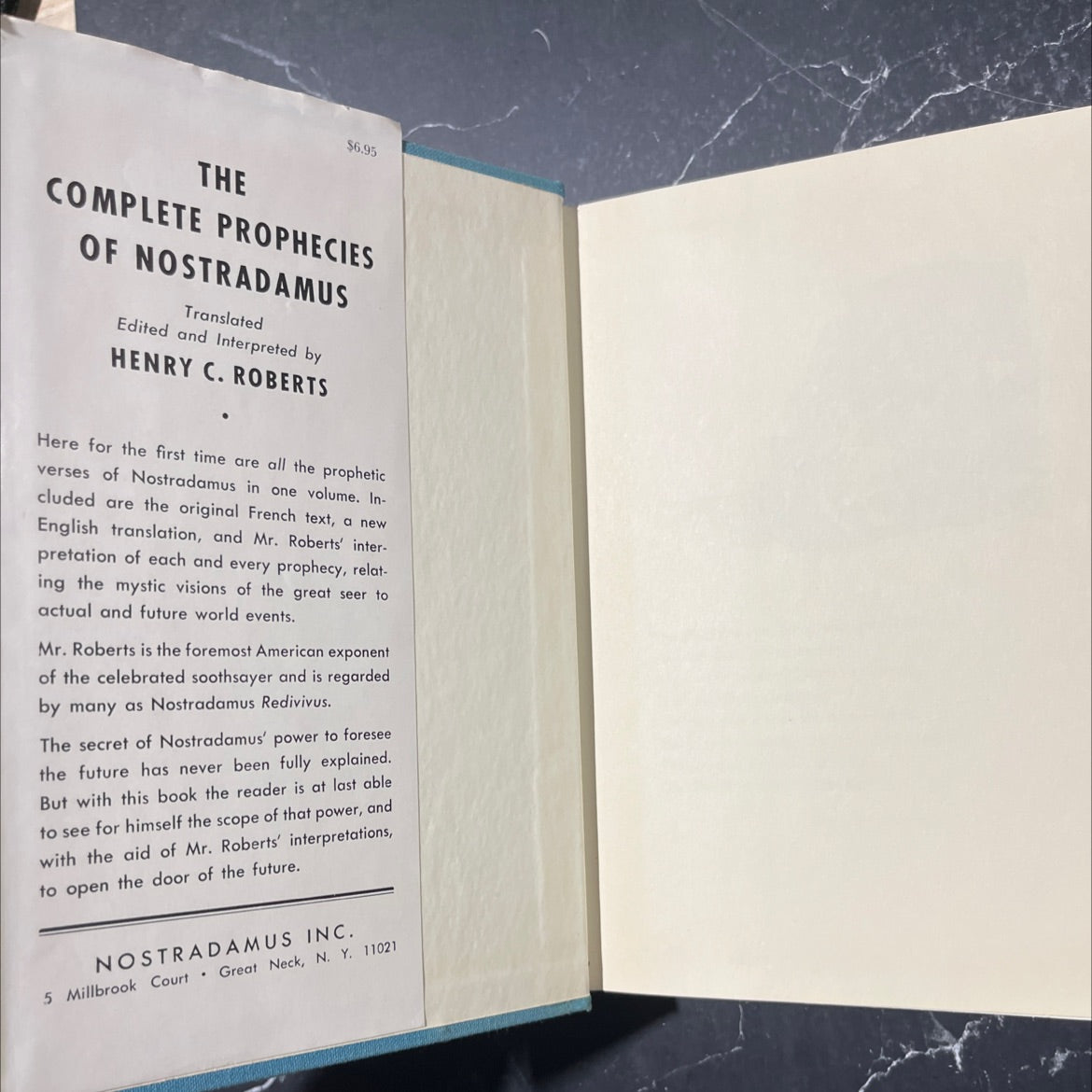 clarissimu the complete prophecies of nostradamus book, by henry c. roberts, 1975 Hardcover image 4