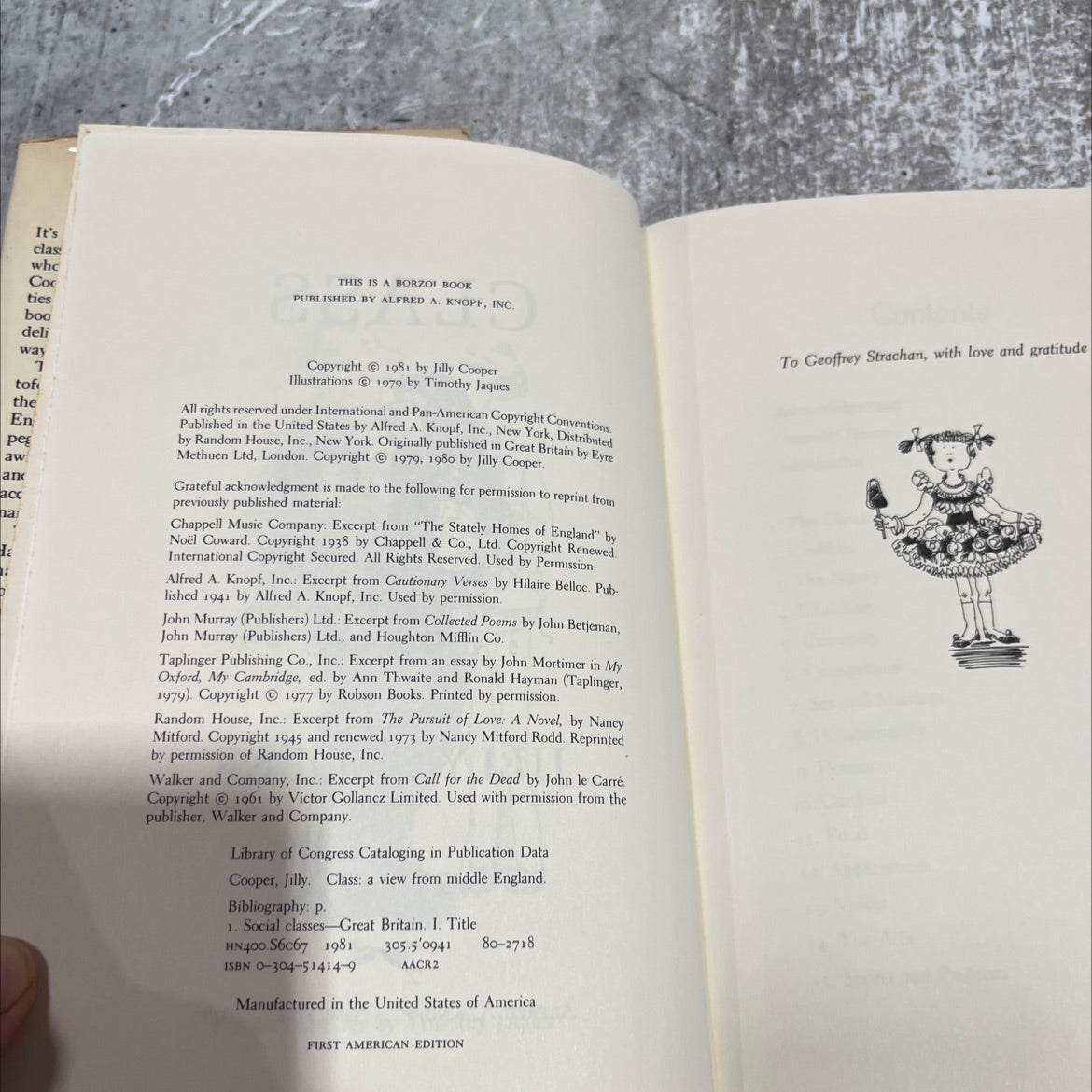class: a view from middle england book, by jilly cooper, 1981 Hardcover image 3