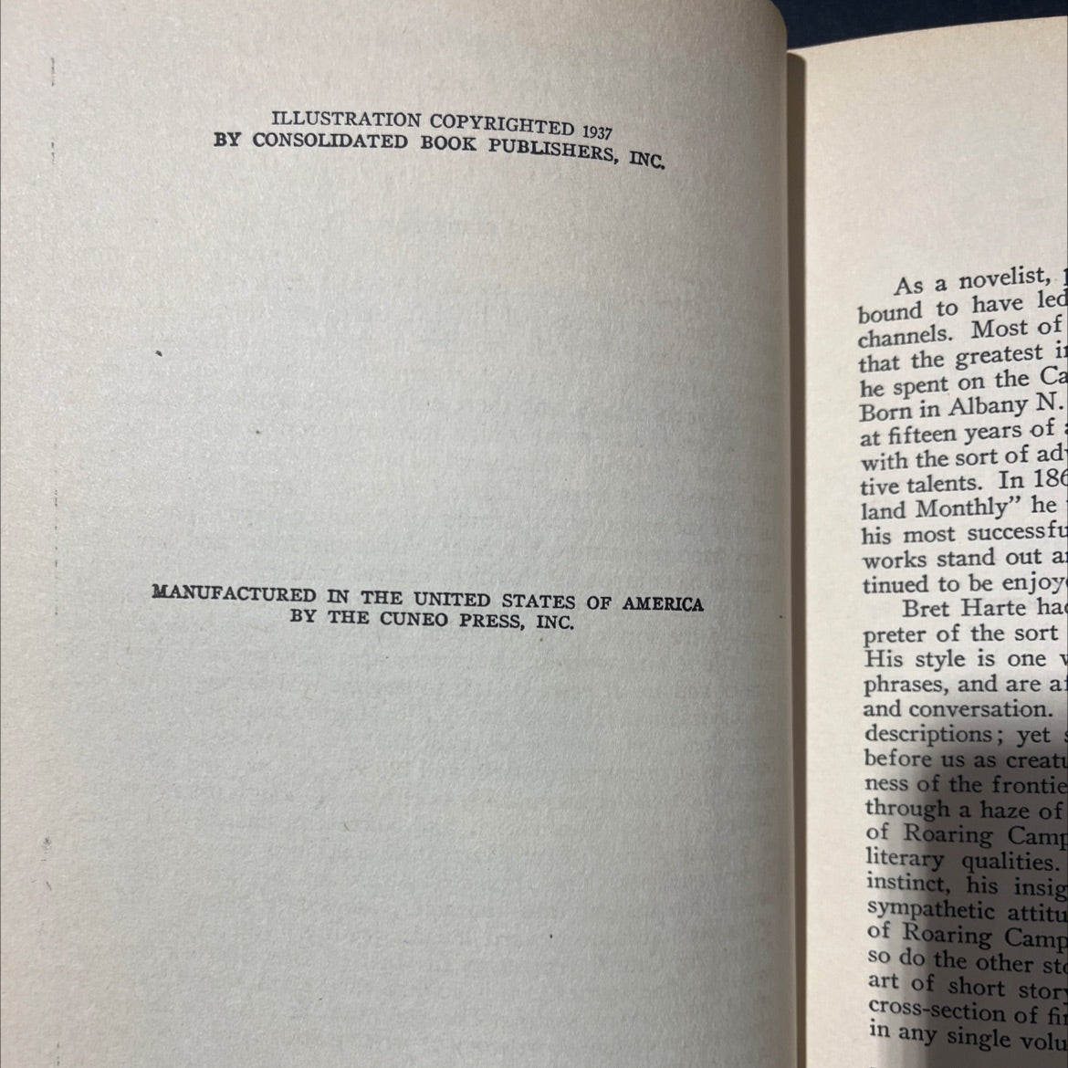 classic romances of literature the luck of roaring camp and other sketches book, by francis bret harte, 1937 Hardcover image 3