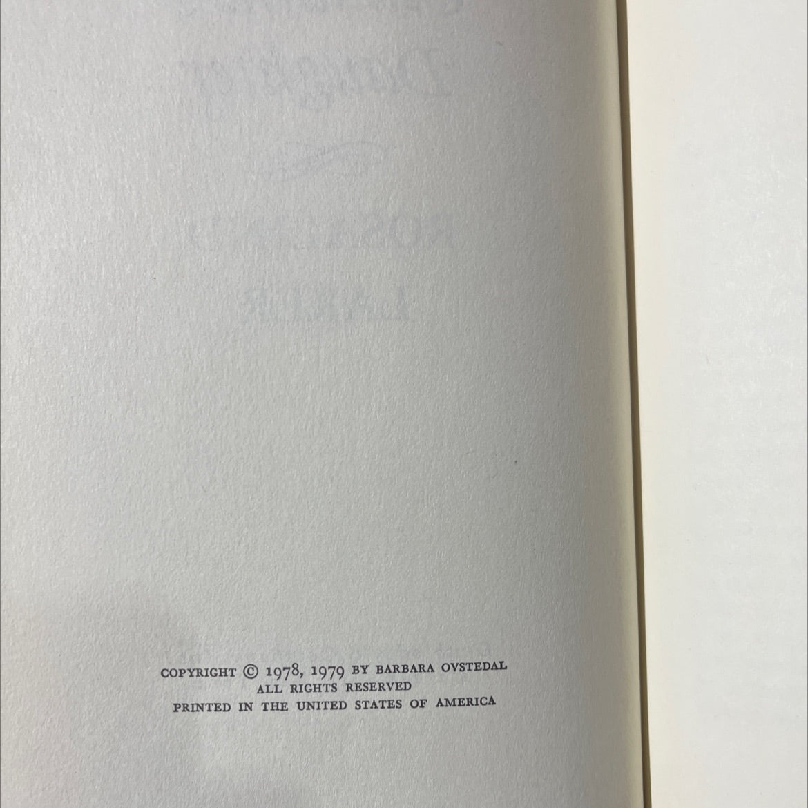 claudine's daughter book, by rosalind laker, 1979 Hardcover image 3