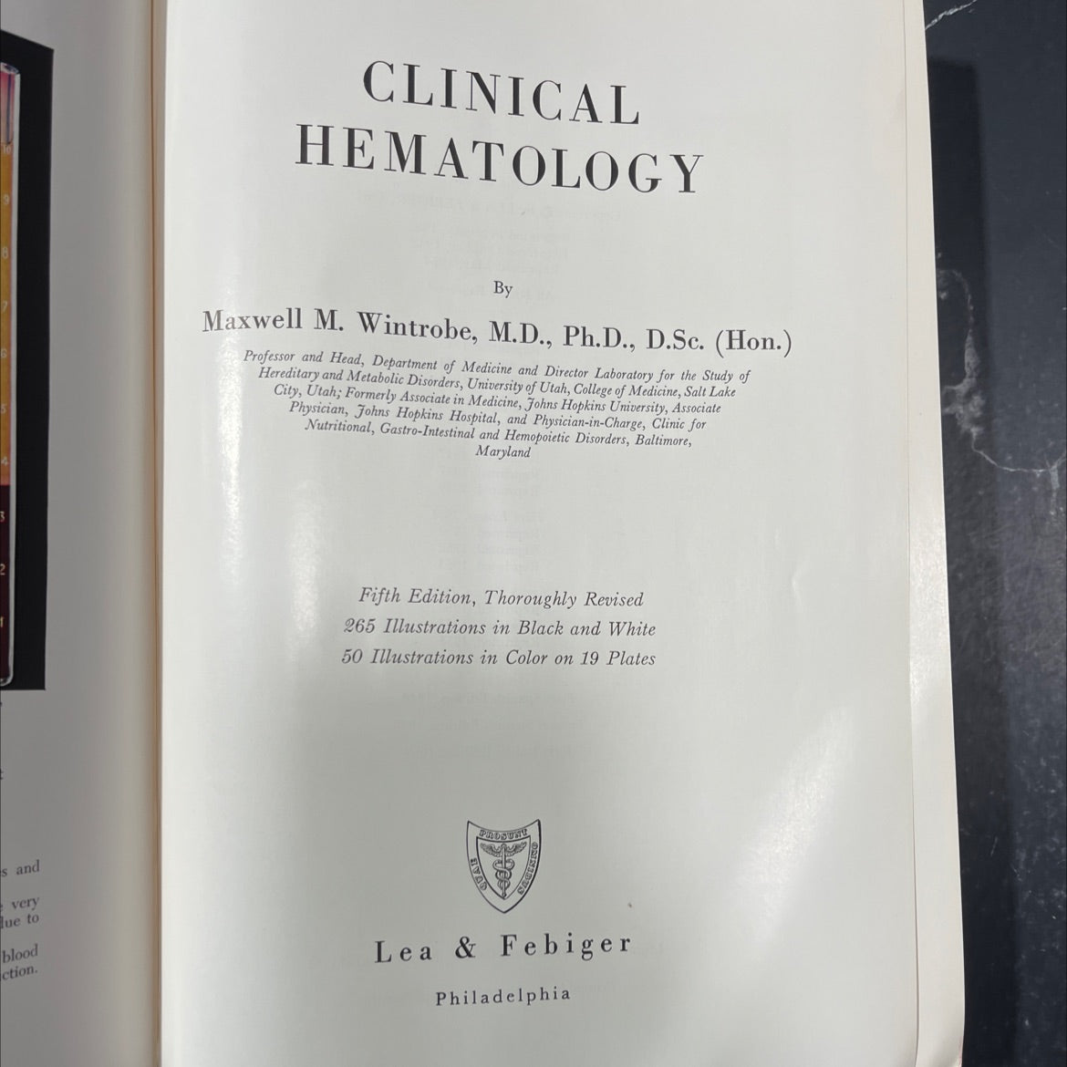 clinical hematology book, by maxwell m. wintrobe, 1961 Hardcover image 2