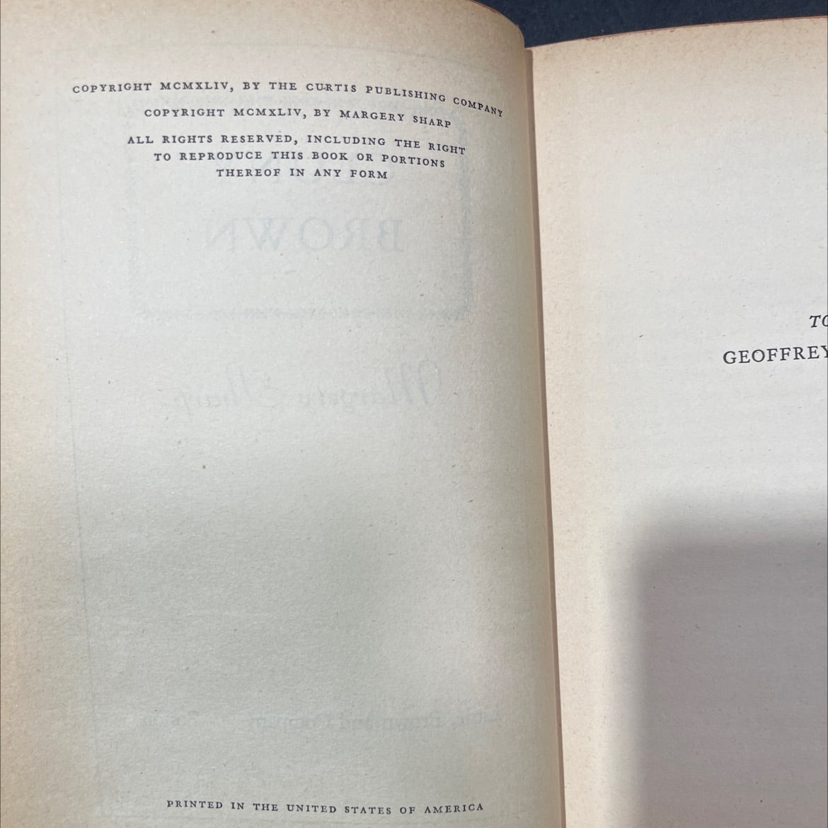 cluny brown book, by margery sharp, 1944 Hardcover image 3