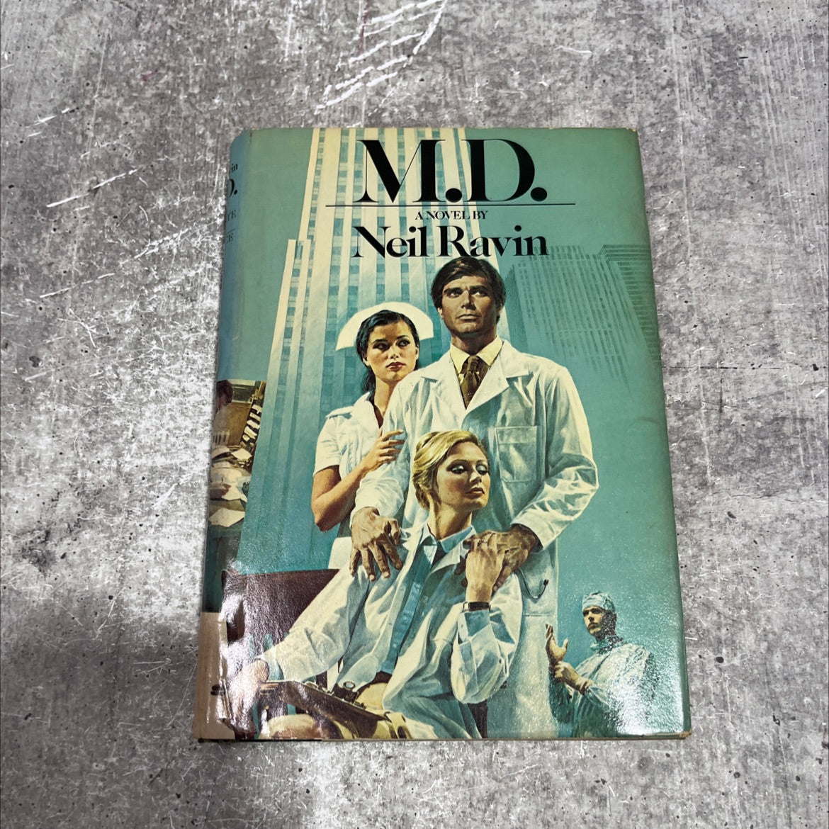 cm m.d. a novel book, by neil ravin, 1981 Hardcover image 1