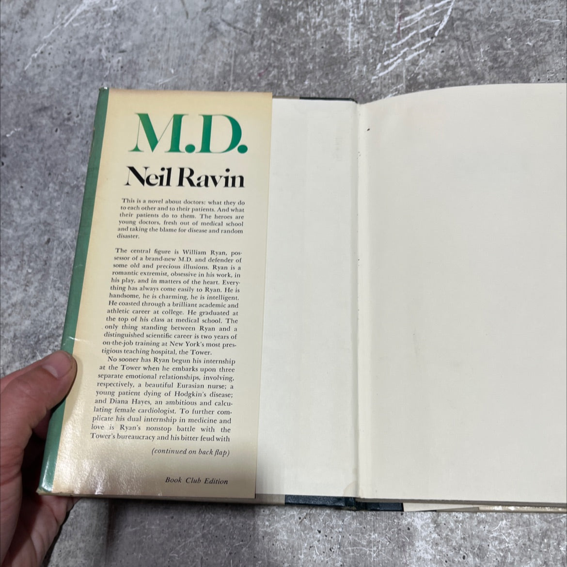 cm m.d. a novel book, by neil ravin, 1981 Hardcover image 4