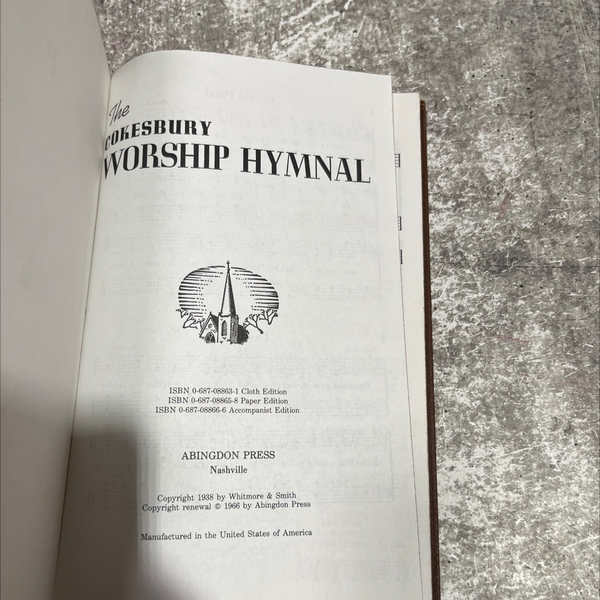 cokesbury worship hymnal book, by whitmore & smith, 1966 Hardcover image 3
