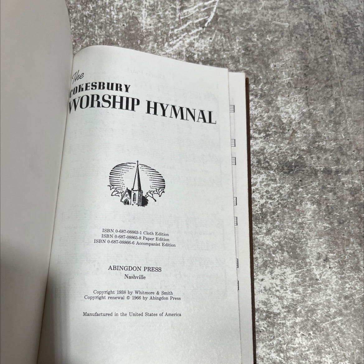 cokesbury worship hymnal book, by whitmore & smith, 1966 Hardcover image 2