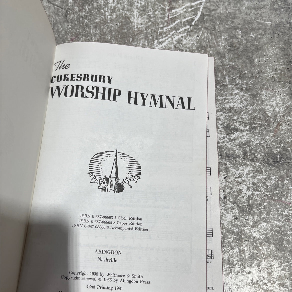 cokesbury worship hymnal book, by whitmore & smith, 1981 Hardcover image 2