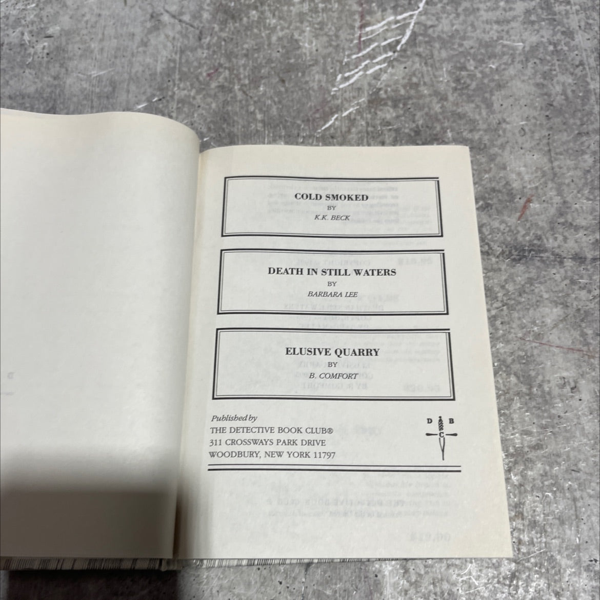cold smoked book, by k.k. beck, 1995 Hardcover image 2