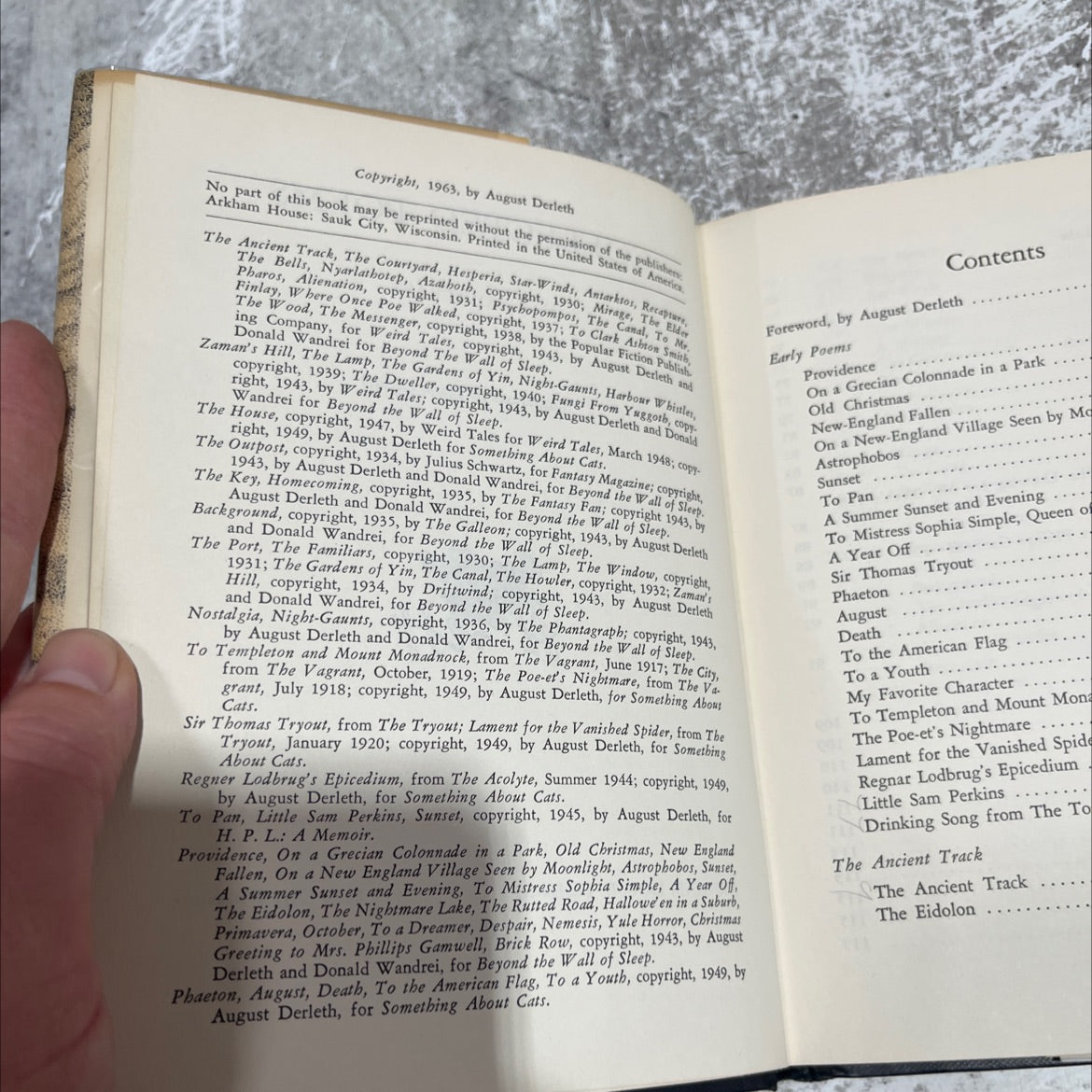 collected poems book, by h. p. lovecraft, 1963 Hardcover, Rare, Vintage image 3
