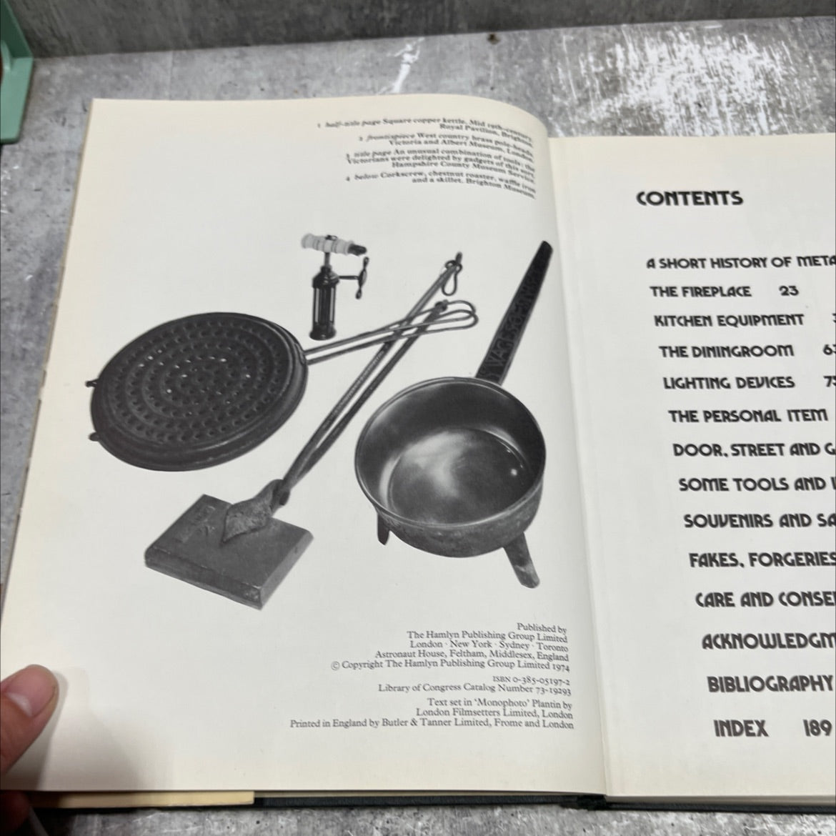 collecting antique metalware book, by evan perry, 1974 Hardcover image 3