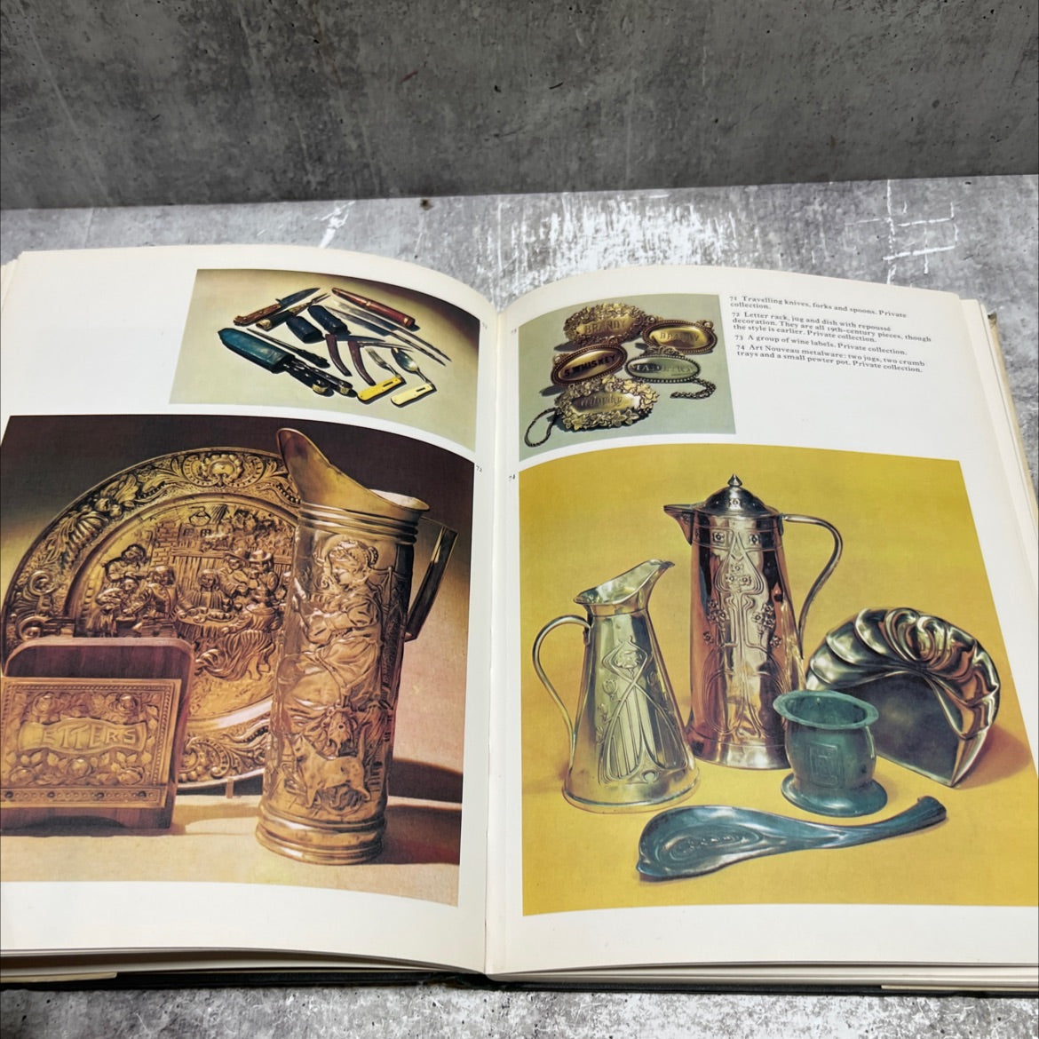 collecting antique metalware book, by evan perry, 1974 Hardcover image 4