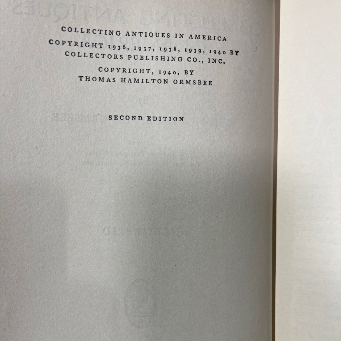 collecting antiques in america book, by thomas hamilton ormsbee, 1940 Hardcover image 3