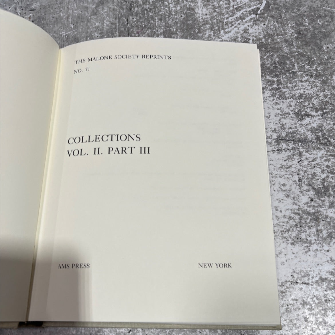collections vol. ii. part iii book, by unknown, 1985 Hardcover image 2