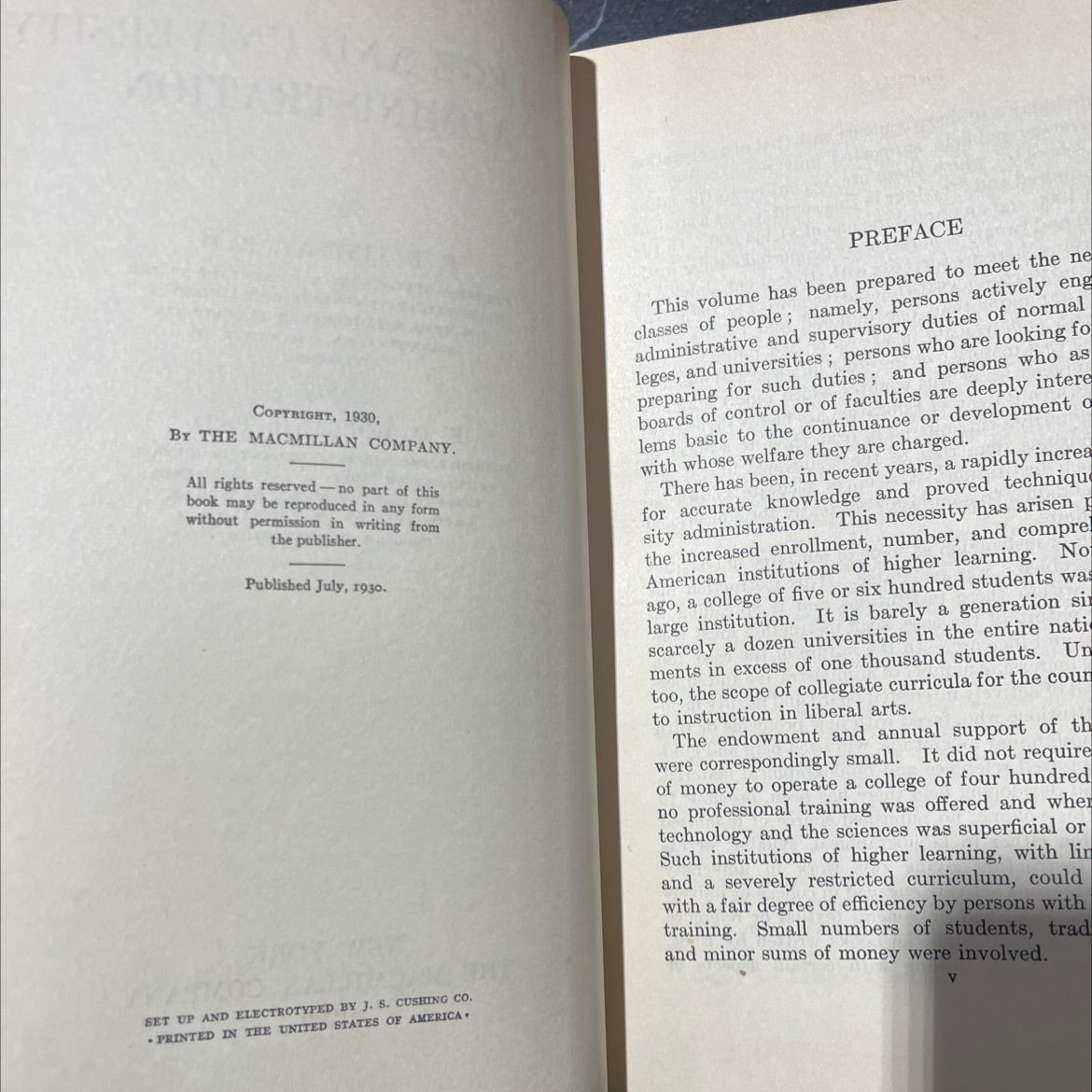 college and university administration book, by e. e. lindsay, ph.d. and e. o. holland, ph.d., 1930 Hardcover image 3