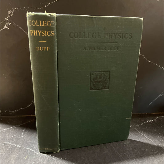 college physics book, by a. wilmer duff, 1926 Hardcover image 1