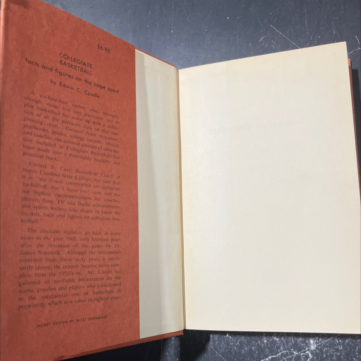 collegiate basketball facts and figures on the cage sport book, by edwin c. caudle, 1960 Hardcover image 4