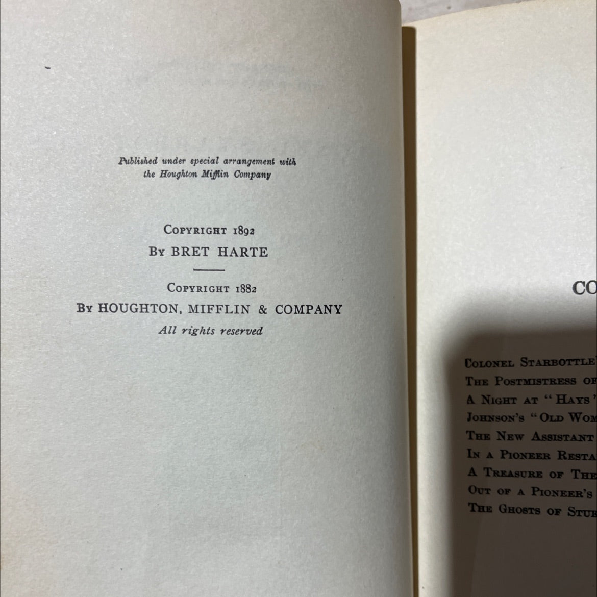 colonel starbottle's client book, by bret harte, 1892 Hardcover, Antique image 3