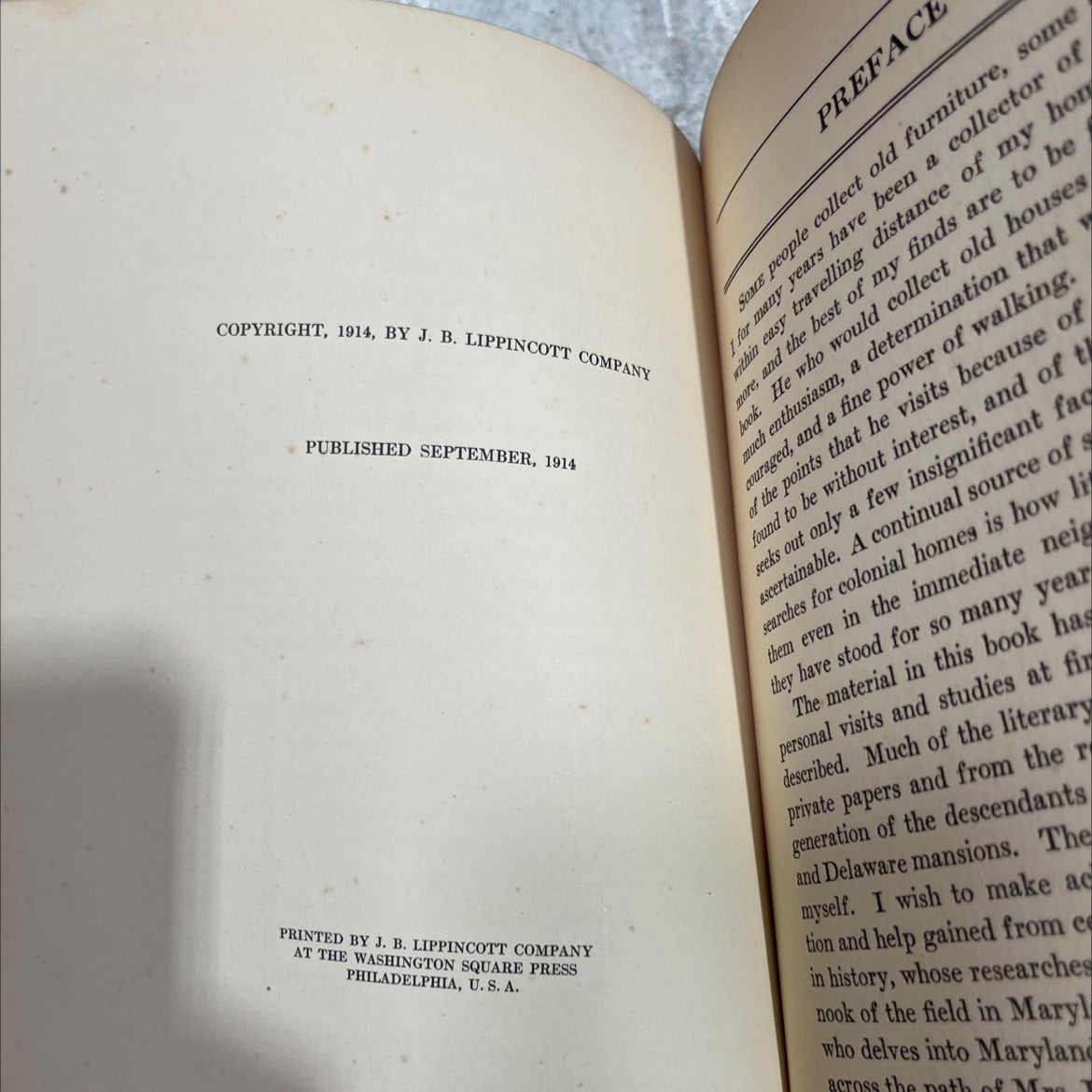 colonial mansions of maryland and delaware book, by john martin hammond, 1914 Hardcover image 3