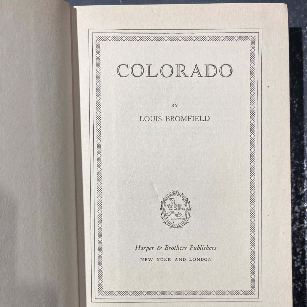 colorado book, by louis bromfield, 1947 Hardcover image 2
