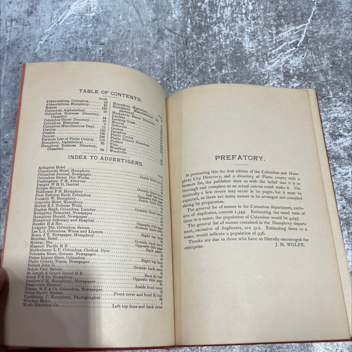 columbus and humphrey city directory for 1896-97 book, by j. m. wolfe, 1896 Hardcover image 4