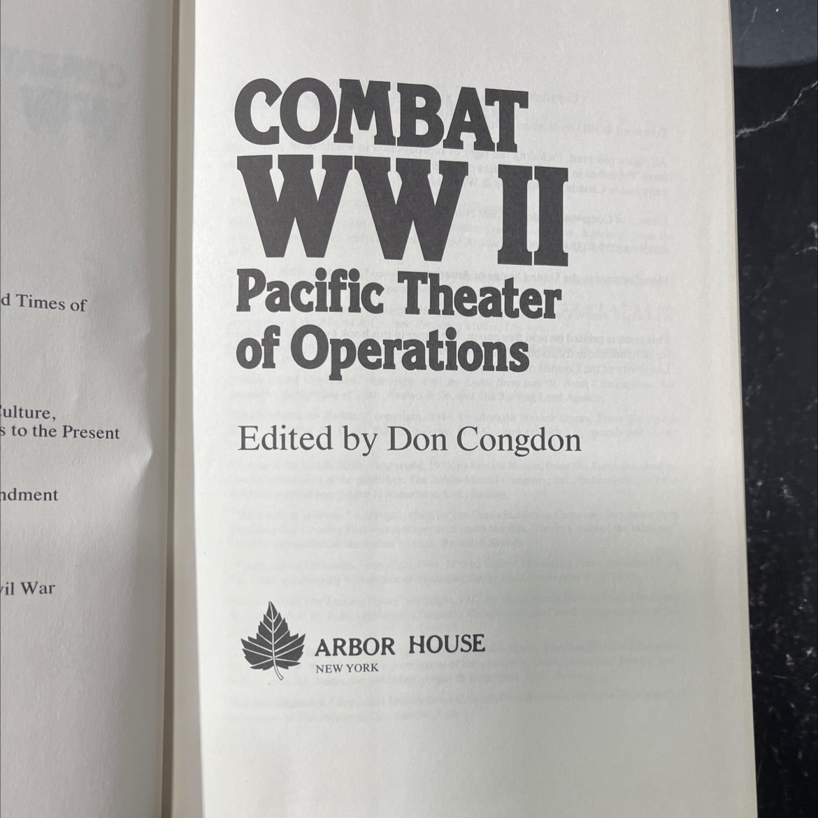 combat ww ii pacific theater of operations book, by Don Congdon, 1983 Hardcover image 2