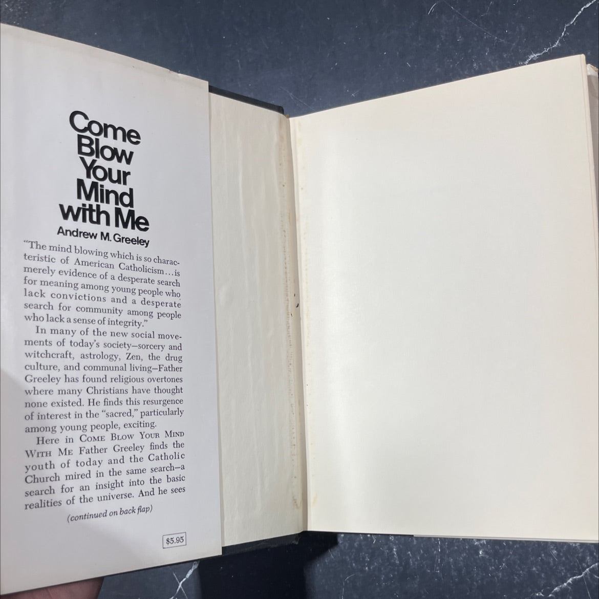 come blow your mind with me book, by Andrew M. Greeley, 1971 Hardcover image 4
