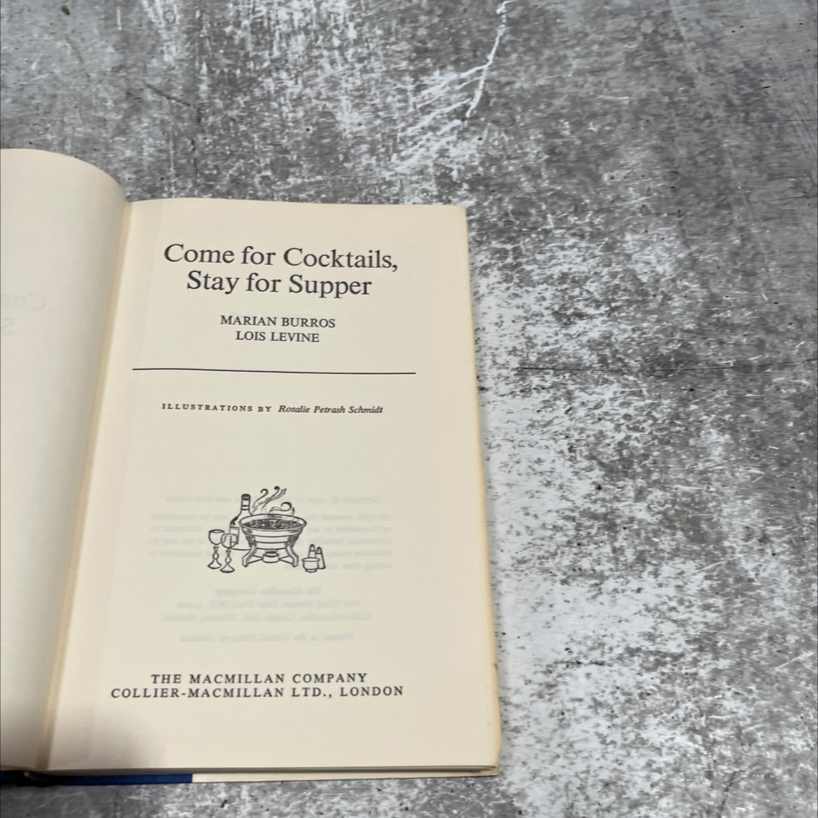 come for cocktails, stay for supper book, by Marian Burros, Lois Levine, 1970 Hardcover image 2