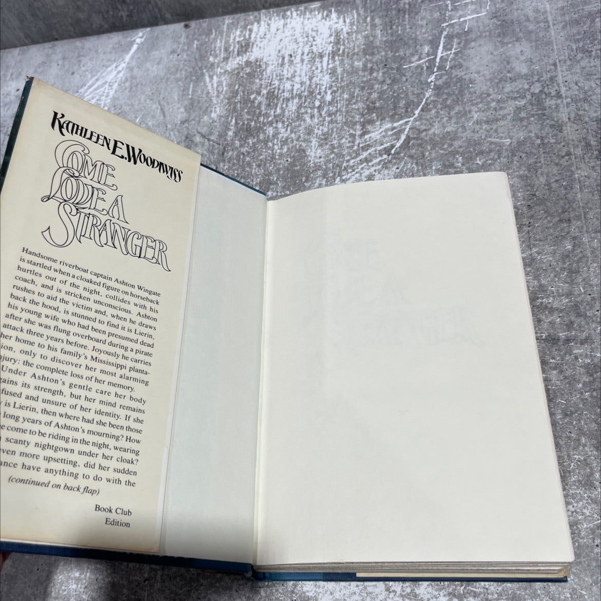 come love a stranger book, by kathleen e. woodiwiss, 1984 Hardcover image 4