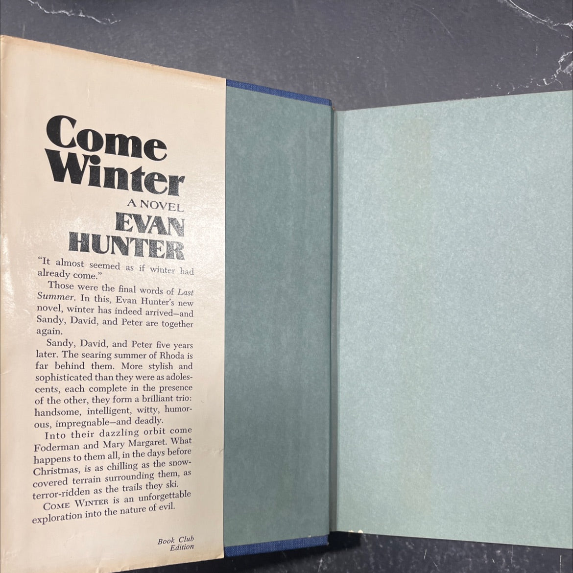 come winter book, by evan hunter, 1973 Hardcover image 4