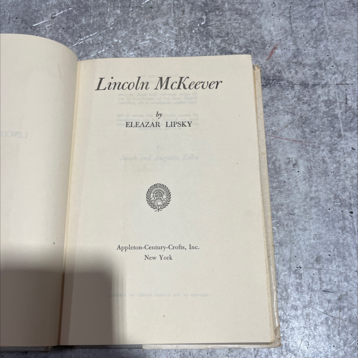 comili lincoln mckeever book, by eleazar lipsky, 1953 Hardcover image 2