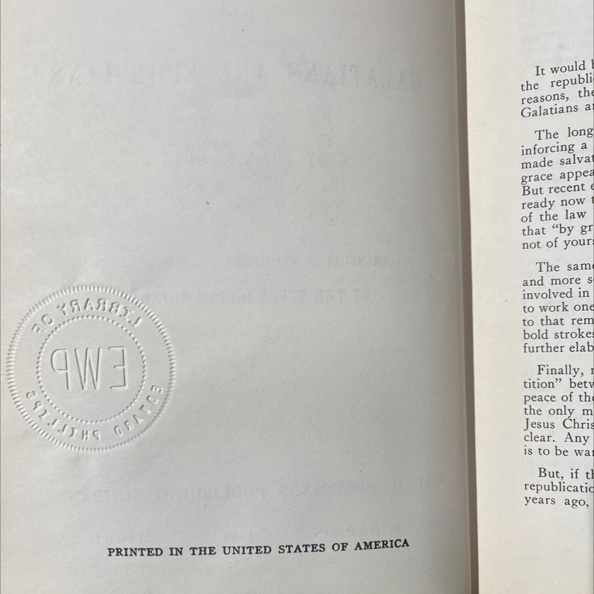 commentaries on the epistles of paul to the galatians and ephesians book, by john calvin, 1948 Hardcover image 3