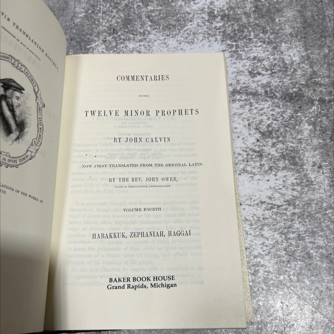 commentaries on the twelve minor prophets book, by john calvin, 1981 Hardcover image 2