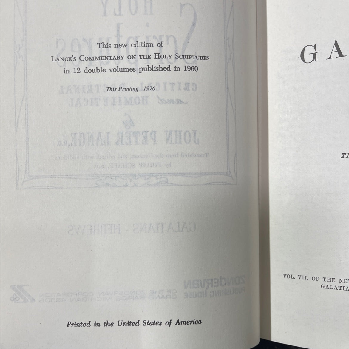 commentary on the holy scriptures critical, doctrinal and homiletical book, by john peter lange, 1976 Hardcover image 3