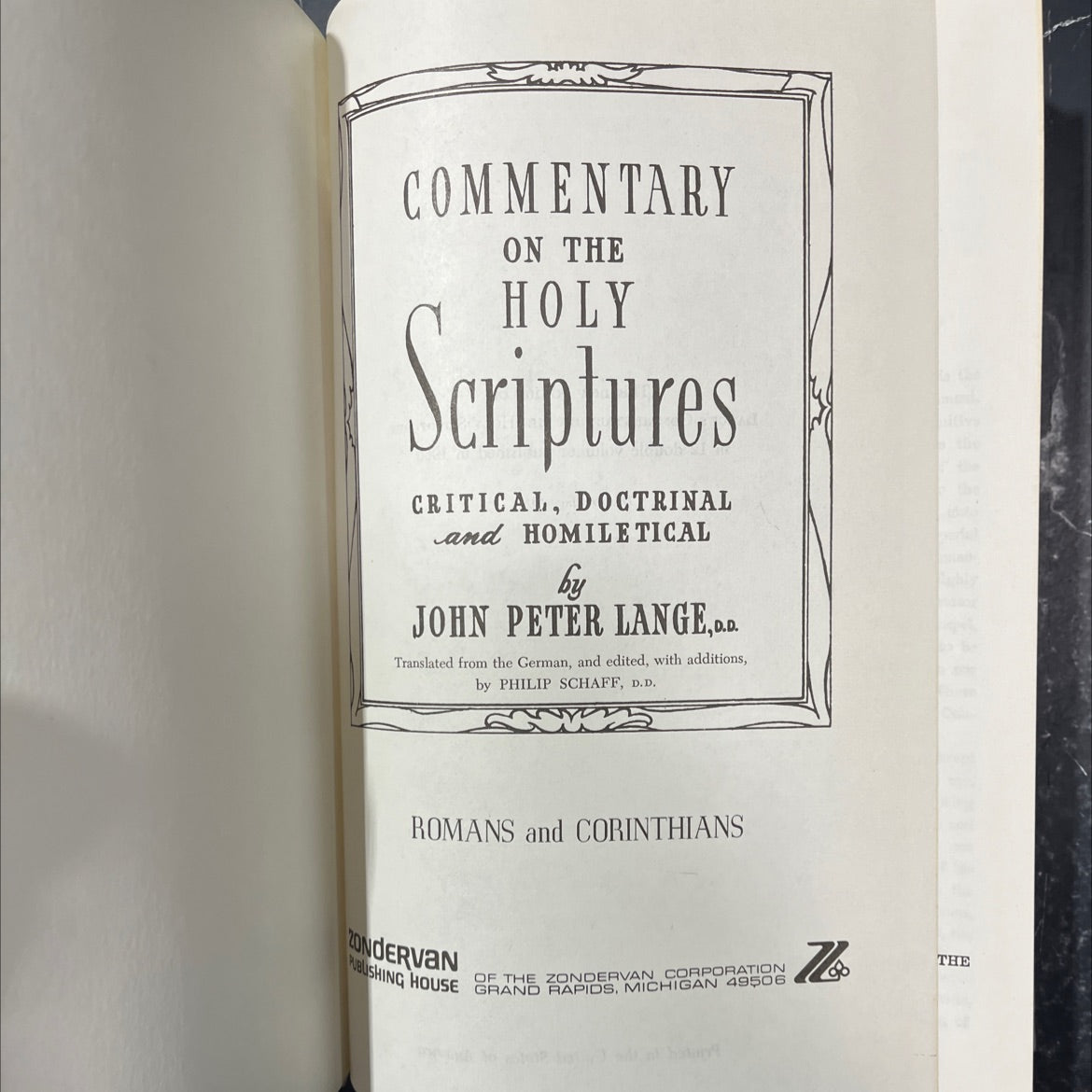commentary on the holy scriptures critical, doctrinal and homiletical book, by john peter lange, 1976 Hardcover image 2