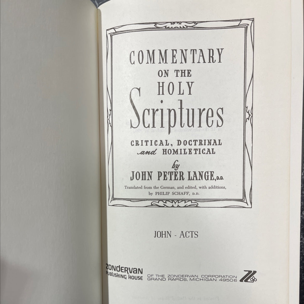 commentary on the holy scriptures critical, doctrinal and homiletical book, by john peter lange, 1976 Hardcover image 2