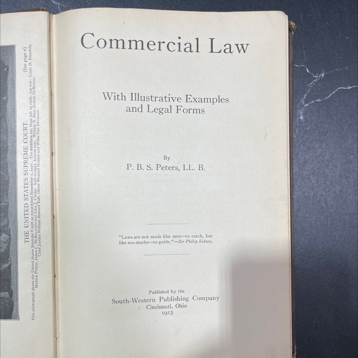 commercial law and legal forms with illustrative examples book, by p. b. s. peters, ll. b., 1923 Hardcover image 2