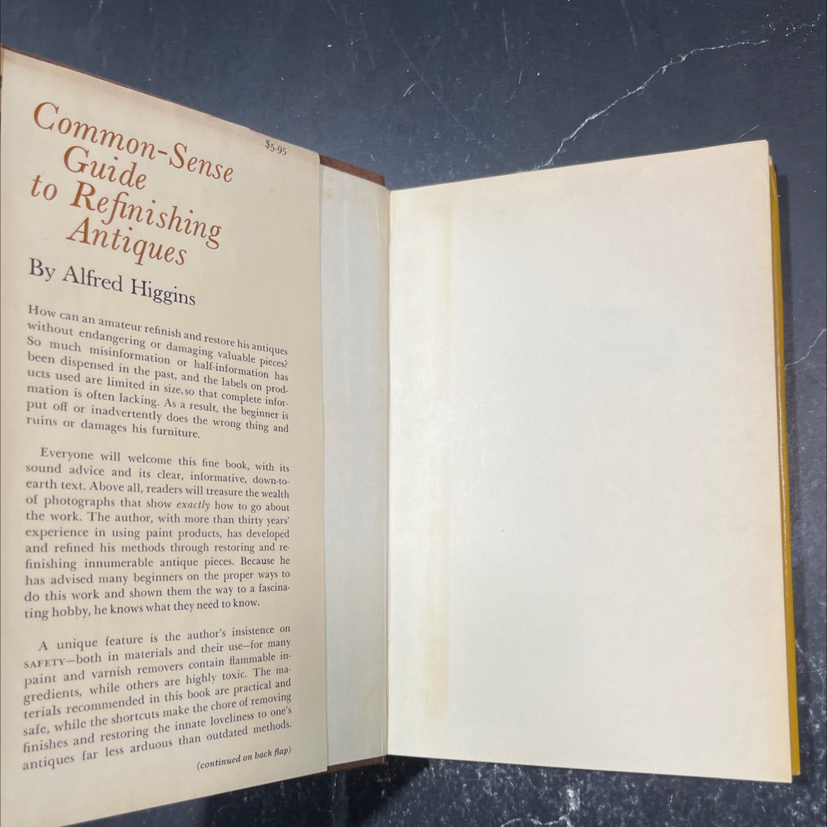 common-sense guide to refinishing antiques book, by Alfred Higgins, 1968 Hardcover image 4