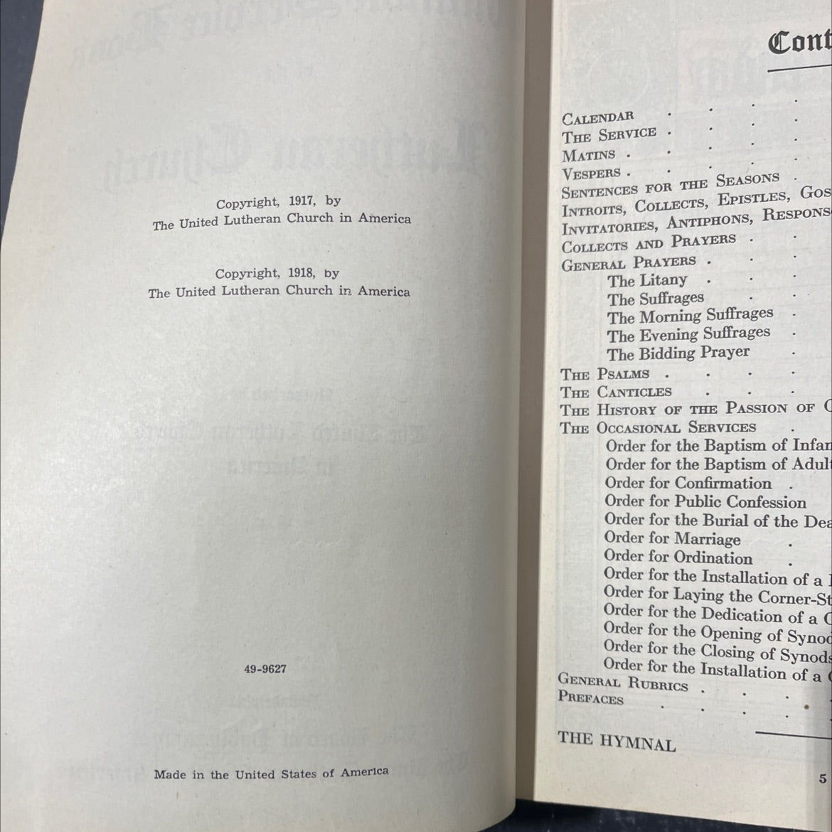 common service book of the lutheran church book, by The United Lutheran Church in America, 1918 Hardcover image 3