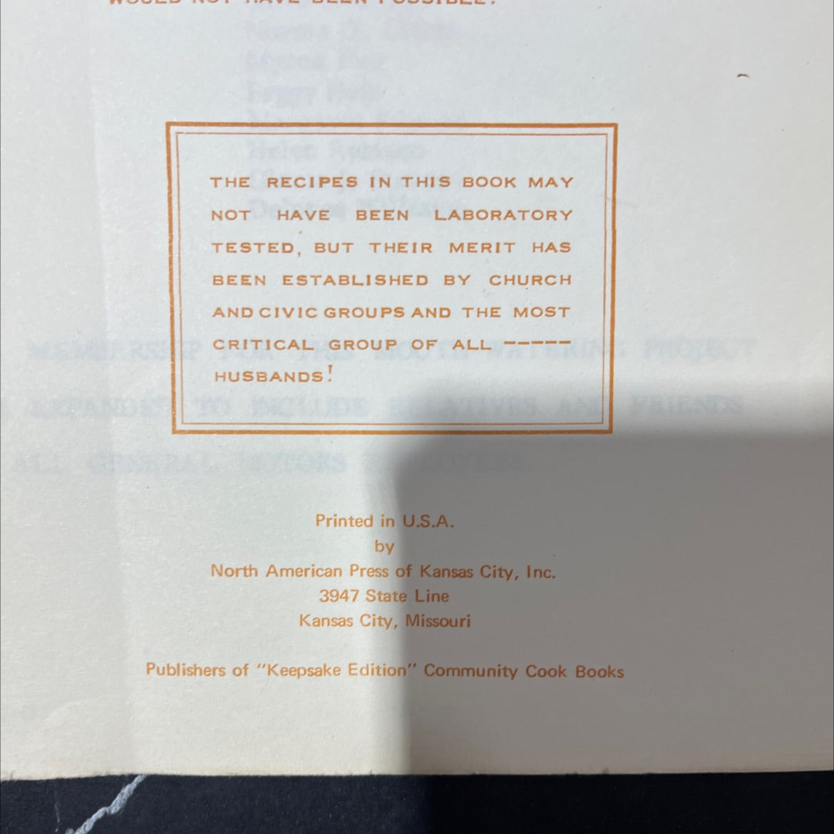 community cookbook book, by unknown, 1970 Paperback image 3