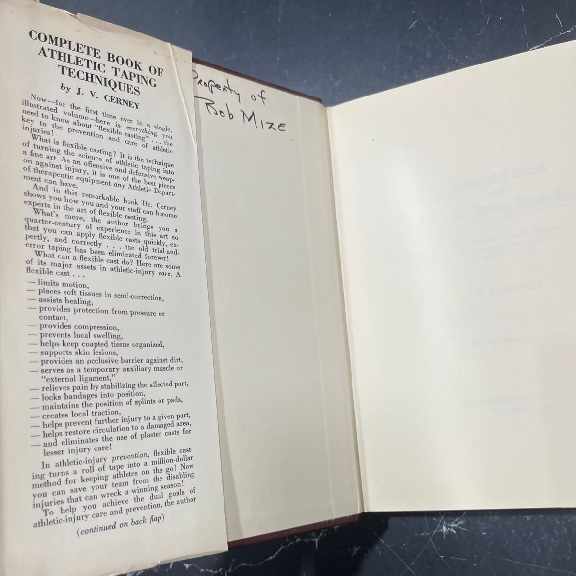 complete book of athletic taping techniques book, by j. v. cerney, 2008 Hardcover image 4