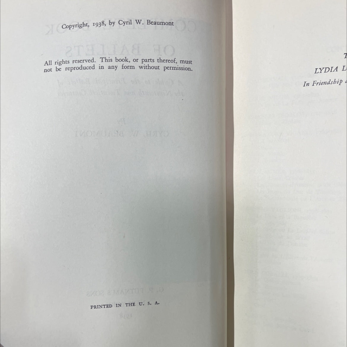 complete book of ballets book, by cyril w. beaumont, 1938 Hardcover image 3