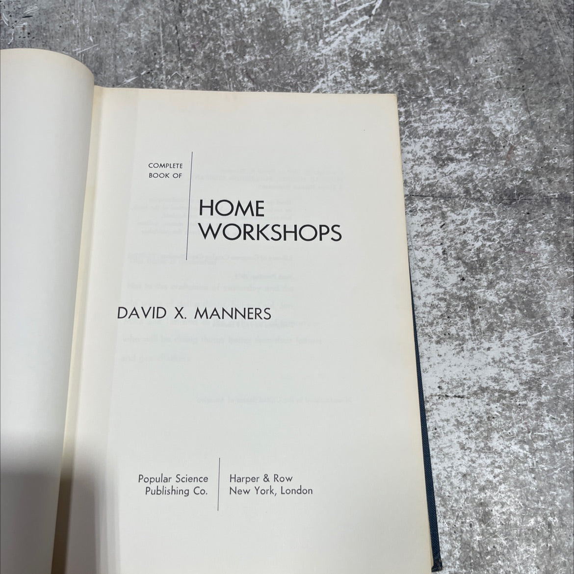 complete book of home workshops book, by david x. manners, 1974 Hardcover image 2