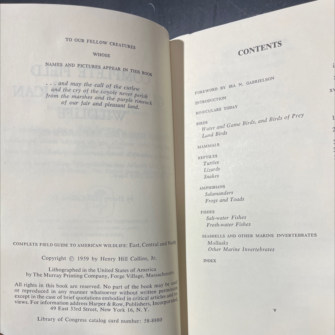 complete field guide to american wildlife book, by Henry Hill Collins, Jr., 1959 Hardcover image 3