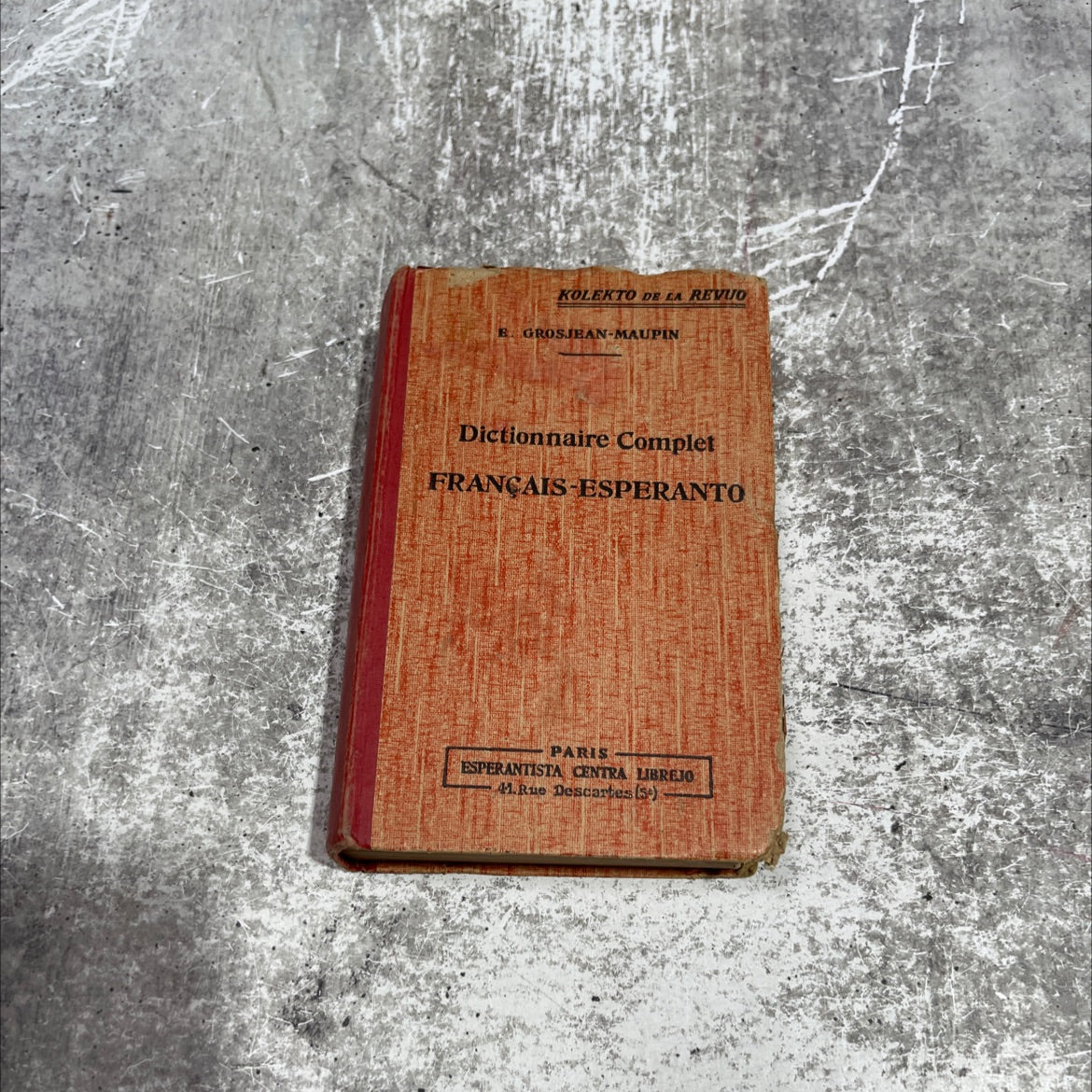 complete french-esperanto dictionary book, by e. grosjean-maupin, 1947 Hardcover image 1