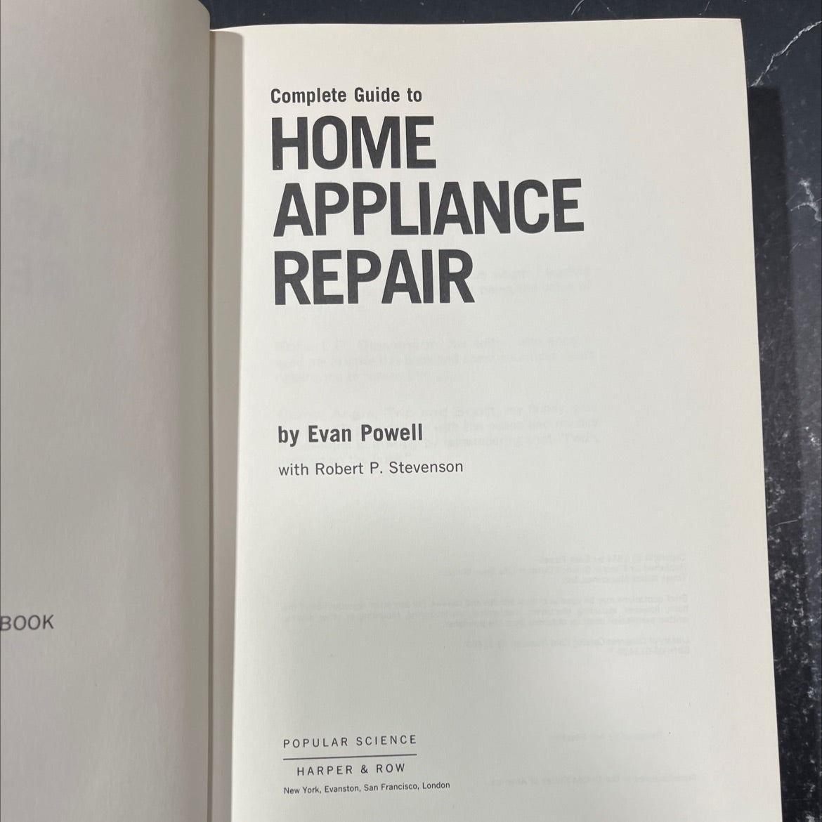 complete guide to home appliance repair book, by evan powell with robert p. stevenson, 1974 Hardcover image 2