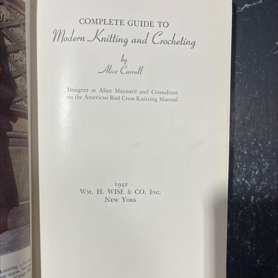 complete guide to modern knitting and crocheting book, by alice carroll, 1942 Hardcover image 2