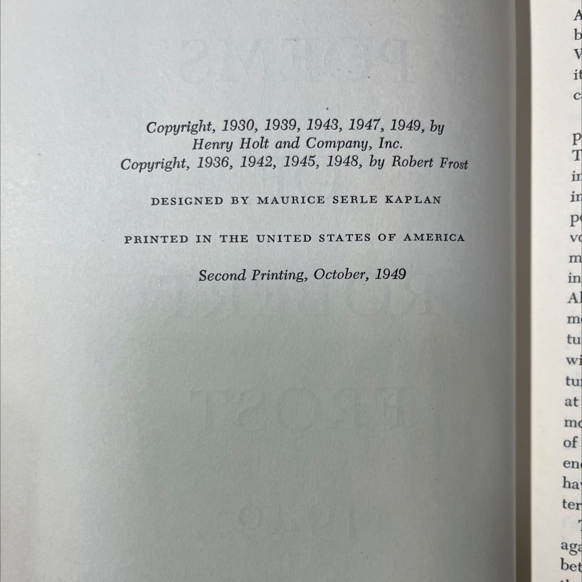 complete poems of robert frost book, by Robert Frost, 1949 Hardcover image 3