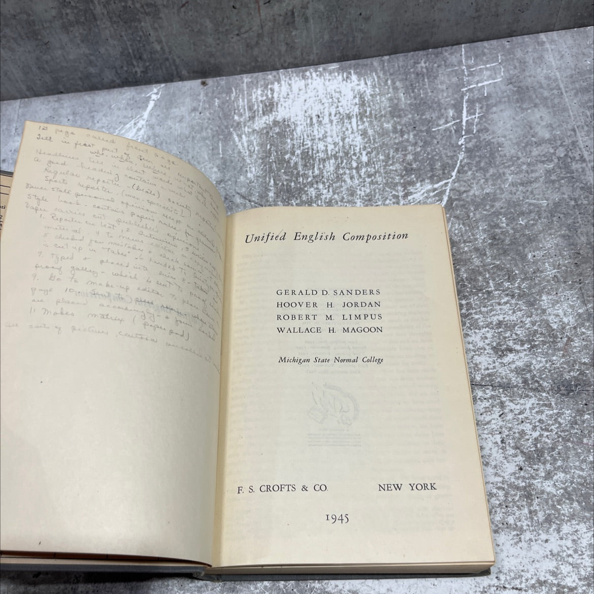 composition and rhetoric book, by gerald d. sanders, hoover h. jordan, robert m. limpuss, wallace h. magoon, 1945 image 2