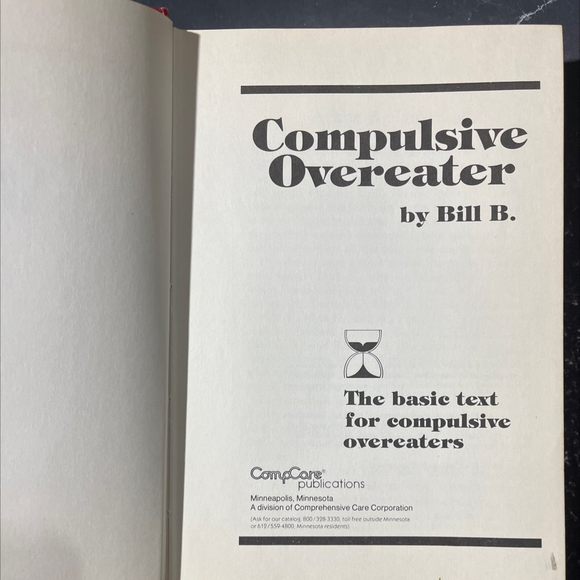 compulsive overeater book, by Bill B., 1981 Hardcover image 2
